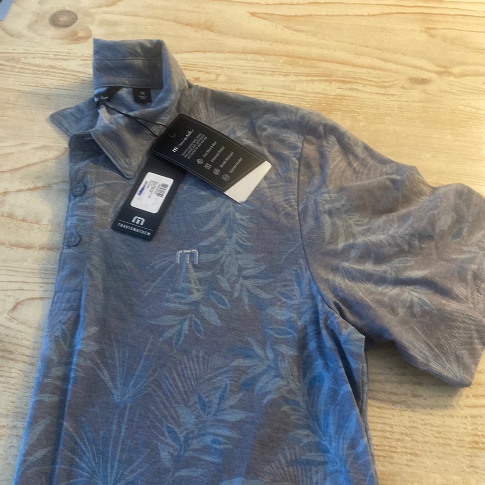 Men’s Travis Matthew Polo, Size Medium , Color-Gray, Style Name-Patio Time, NWT